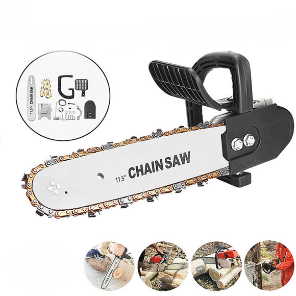 11.5 Inch Woodworking Chainsaw Bracket Upgrade Gold Chain Kit For Angle Grinder