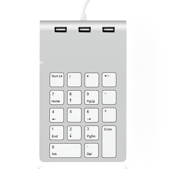 Rocketek USB 2.0 Numeric Keypad Keyboard with 3-Port USB 2.0 Hub