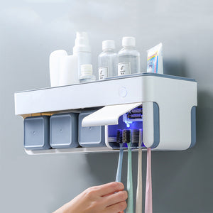 Multifunctional Wall-mounted Toothbrush Holder UV Smart Toothbrush Sterilizer