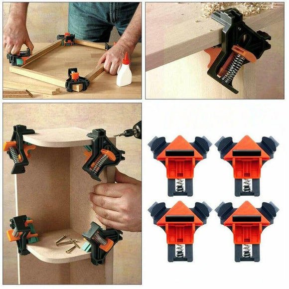 4pcs Woodworking 90 Degree Right Angle Clamp Clip Quick Picture Frame Corner Clamp