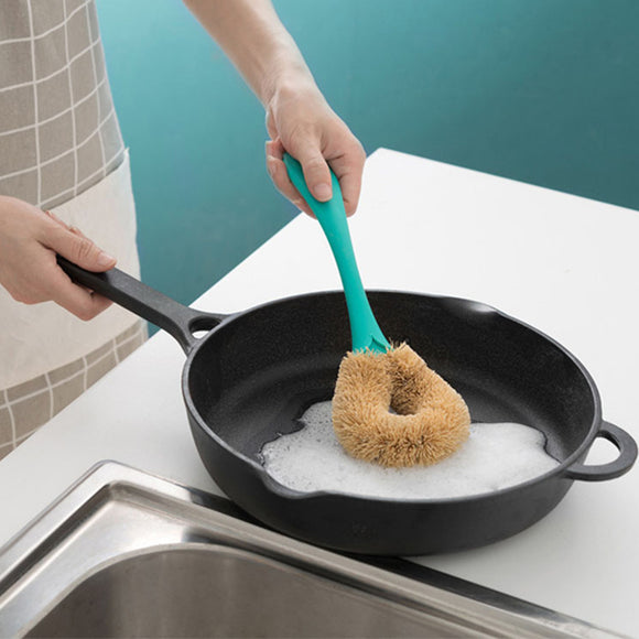 Fiber Non-stick Pan Brush Kitchen Dishwashing Cleaning Brushes