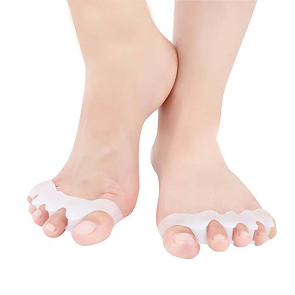 IPRee 1 Pair Toe Separator Silicone Foot Toe Braces Straightener Bunion Pain Relief Sports