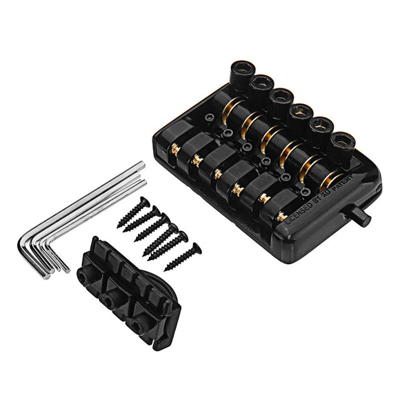 Zebra 6 String Saddle Guitar Bridge Tailpiece for Guitar Parts Replacement Set