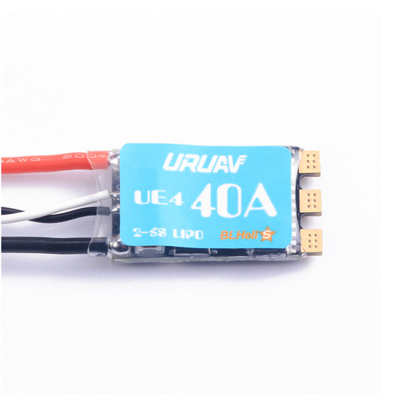 URUAV UE4 40A BLheli_S BB2 2-5S ESC Built-in RGB LED Support DShot600 for RC Drone FPV Racing
