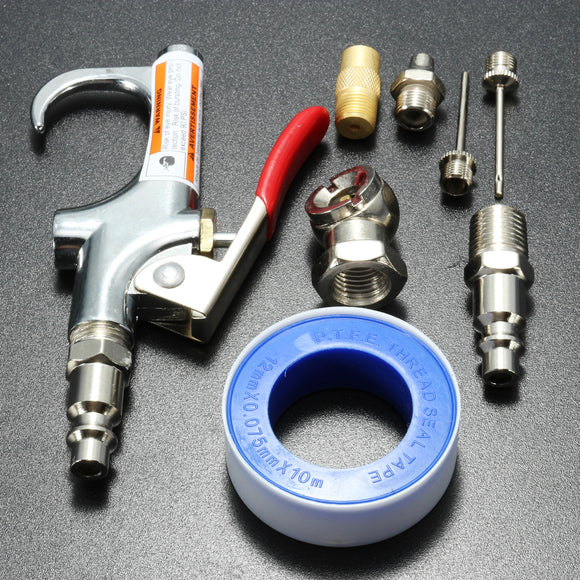 9pcs Compressor Air Duster Compressed Air Nozzle Blow Gun Kit Blower Cleaning Tool B Version