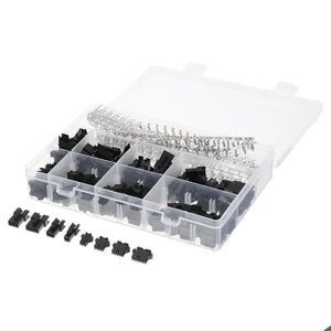 560pcs 2.54mm Male/Female Pin Dupont Connector Black Way Cable Plug Electrical Wire Pin Head Terminal Adapter Plug Kit