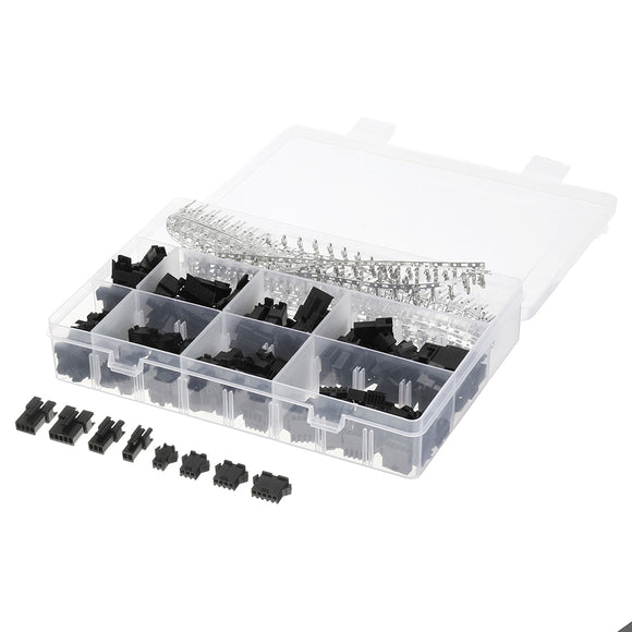 560pcs 2.54mm Male/Female Pin Dupont Connector Black Way Cable Plug Electrical Wire Pin Head Terminal Adapter Plug Kit