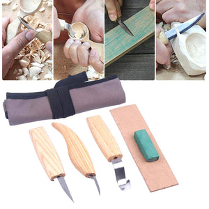 6pcs Wood Carving Hand Chisel Tool Set Professional Woodworking Alloy Steel Chisel Tool