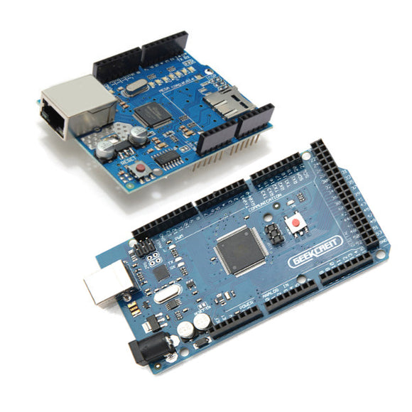 Geekcreit MEGA 2560 R3 Development Board MEGA2560 With Ethernet Shield W5100 For Arduino
