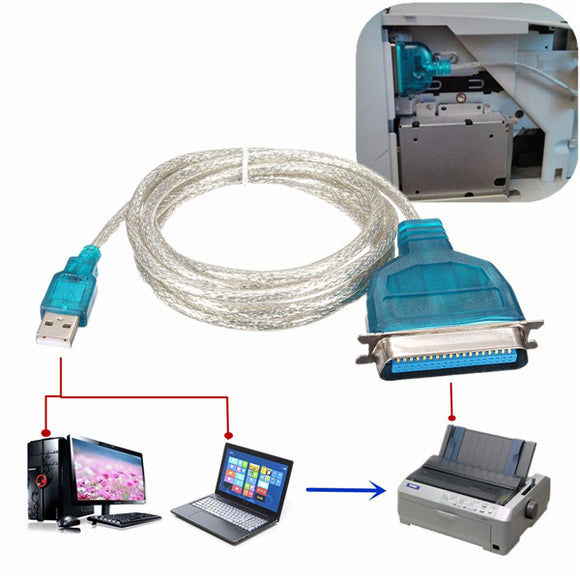 USB 2.0 Type A Male to IEEE1284 36 Pin Female Adapter Cable For Parallel Printer