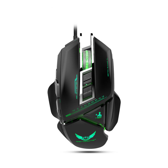 Zeredate X400GY Mechanical Macros Gaming Mouse 3200dpi Adjustable LED Variable Light Effect Mice