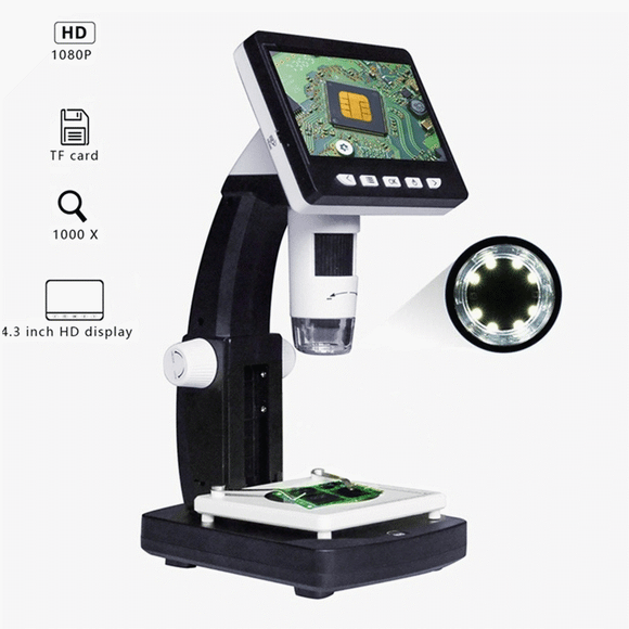 MUSTOOL G710 1000X 4.3 inches HD 1080P Portable Desktop LCD Digital Microscope 2048*1536 Resolution Obj
