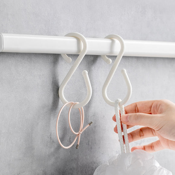 XIAOMI U 10Pcs S Shape Double Hooks White Clothes Hanger For Bathroom Kitchen Bedroom