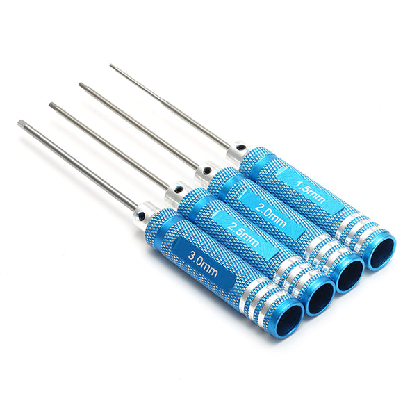 4pcs 1.5/2.0/2.5/3.0mm Hex Screwdriver Tool Set