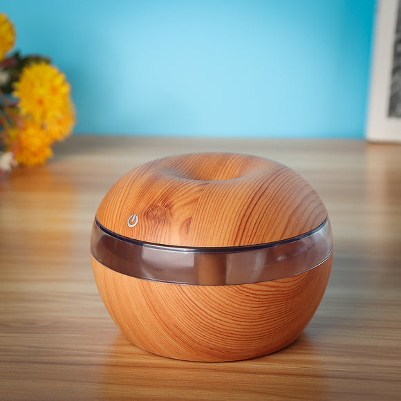 Wood Essential LED O il Ultrasonic Aroma Aromatherapy Diffuser Air Humidifier Purifier