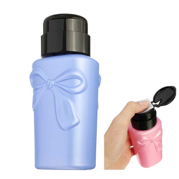 Nail Polish Liquid Remover Refillable Bottle Cleaner Pump Press Dispenser