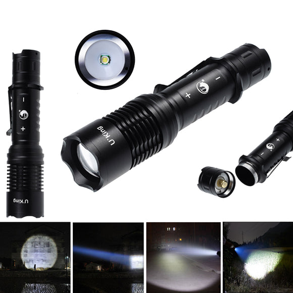 U King ZQ-966 T6 1000LM 18650 Zoomable LED Flashlight