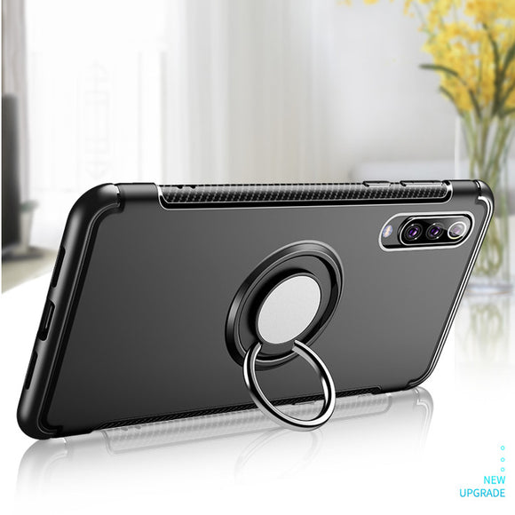Bakeey 360 Rotating Ring Holder Magnetic Adsorption Shockproof Protective Case for Xiaomi Mi9 / Mi 9 Transparent Edition