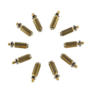 3SETS DIY 11MM Hex Brass Cylinder + Screw + Nut Kits For Raspberry Pi