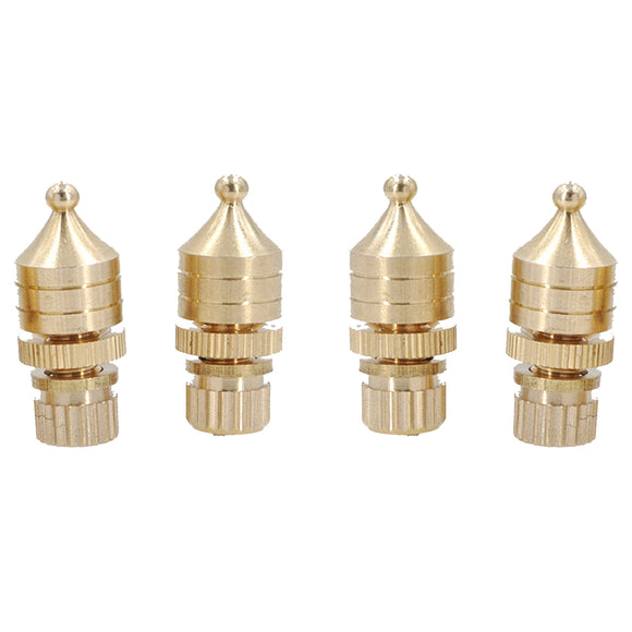 4pcs Copper Gilded Speaker Spikes Isolation Stand Foot Pads Audio Amplifier Base