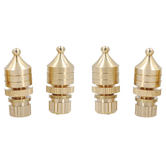 4pcs Copper Gilded Speaker Spikes Isolation Stand Foot Pads Audio Amplifier Base Connector