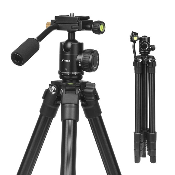 SHOOT XTGP440 Flexible 4-sections 0.93kg Portable Aluminum Tripod for DSLR Camera Digital Camcorder