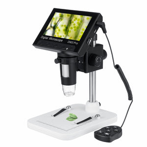 DM3 Pro 1000X 4.3 inch 1080P Remote Control Portable Digital Microscope Magnifier Camera With 8LED Lights Plastic Base