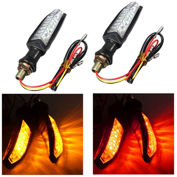 Universal Motorcycle Red & Yellow LED Turn Signal Indicator Lights