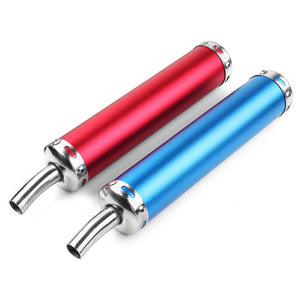 280MM Motorcycle Racing Blue Red Exhaust Muffler Pipe Silencer 2 Stroke