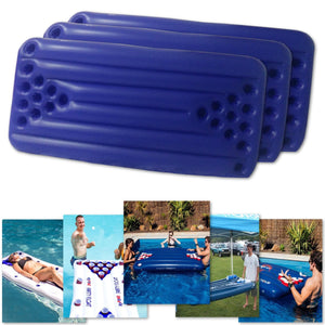 PVC Inflatable Beer Pong Table 22 Cups Holder Water Float Mat Pool Party Drinking Game