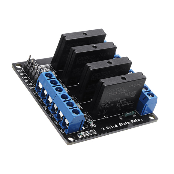 4 Channel DC 12V  Relay Module Solid State High and low Level Trigger For Arduino 240V2A
