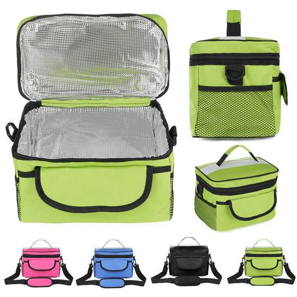 28x17x18cm Oxford Lunch Tote Cooler Backpack Insulated Picnic Bag for Camping Travel