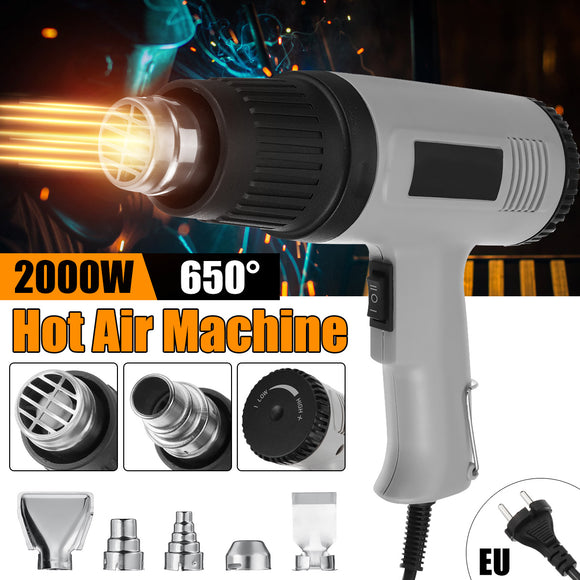 986A 2000W 200V Hot Air Gun Stepless Temperature Regulation 50 to 560  Maintenance Welding Gun Hot Air Gun