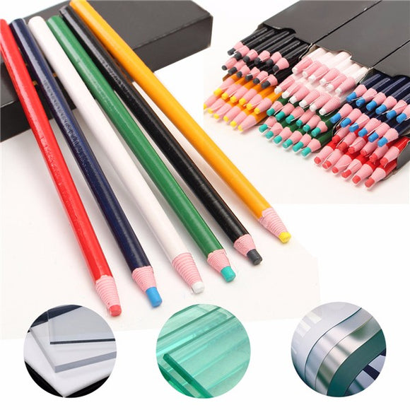 12 Pcs Marker Peel Off Chinagraph Grease Wax Pencil For Metal Glass Fabric