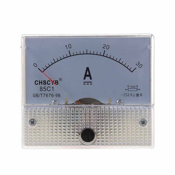 5Pcs TS-0421 85C1-DC30A DC Current Meter Panel Portable 0-30A Ammeter Durable Analog Amperemeter Panel Voltmeter