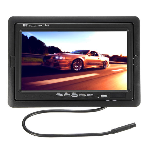 Car Rear View 7inch TFT LCD Monitor + 170 Waterproof Reverse Back Parking Camera