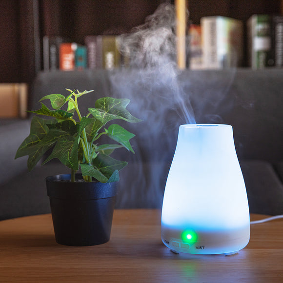 Ultrasonic Humidifier Waterless Auto Shut-off Aromatherapy Oil Cool Mist Diffuser With Color LED Lights