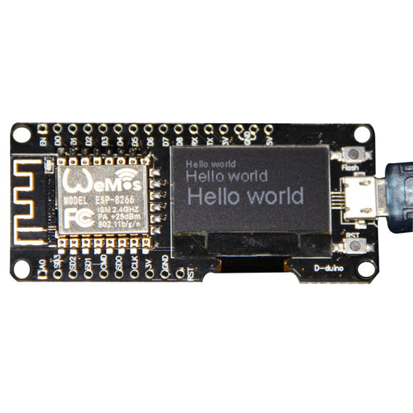 Wemos Nodemcu Wifi For Arduino And NodeMCU ESP8266 + 0.96 Inch OLED Board