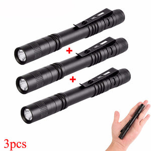 Elfeland XPE 600LM EDC LED Pen Light Flashlight With Clip AAA