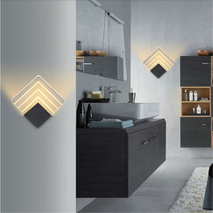 Modern Acrylic Aluminum LED Wall Light Bedside Porch Balcony Bedroom Indoor Lamp