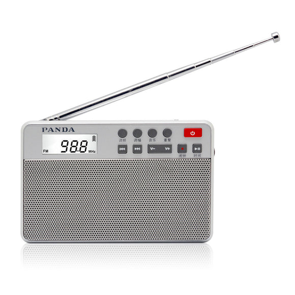 Panda 6207 Radio AM FM Dual Band Radio Alarm Clock TF Card MP3 Player