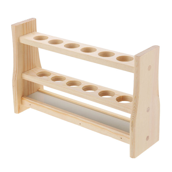 6 Holes Test Tube Rack Testing Tubes Clip Holder Stand Dropper Wood Lab Supplies 6 Hole diameter 25mm