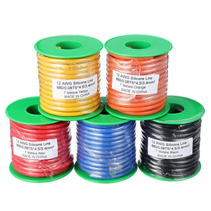 7M 12AWG Soft Silicone Wire Cable High Temperature Tinned Copper