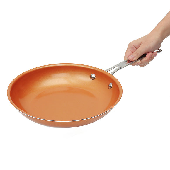 10'' Non-stick Aluminum Alloy Fry Pan Frying Pan Ceramic Coating Wear-Resistant