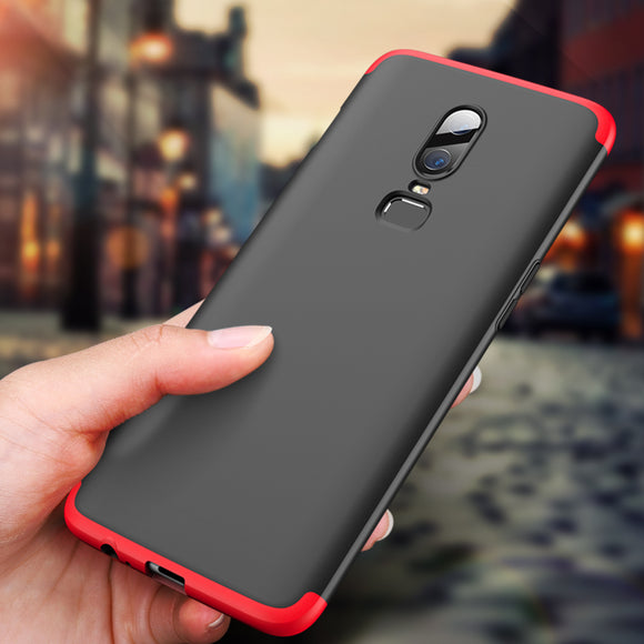 Bakeey 3 in 1 Double Dip 360 Full Protection PC Protective Case For OnePlus 6
