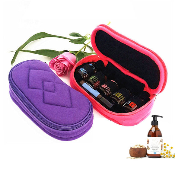 15ml 5 Bottles Essential Oil Carrying Case Handheld Bags Storage Travel Holder