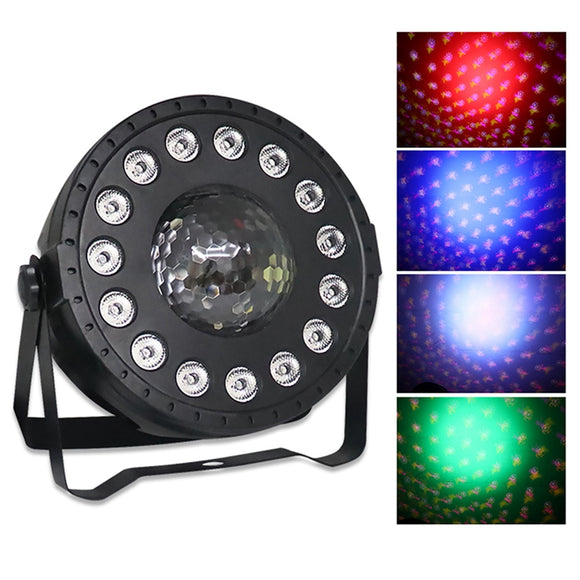 30W RGB Stage Light 15 LED Par Lamp Remote Sound Control for Club DJ Party Disco Wedding Christmas AC90-240V