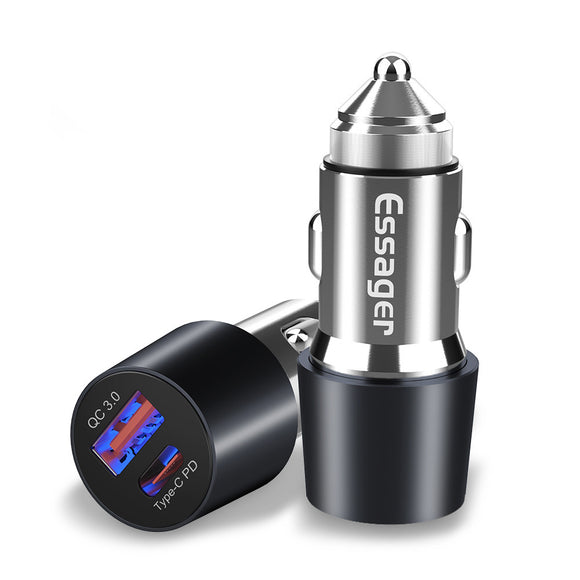 Essager 36W PD+Quick Charge 3.0 USB Car Charger for iPhone Xs Max for Samsung S9