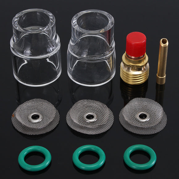 10Pcs 3/32inch 2.4mm TIG Welding Torch Glass Cup Kit For WP-9/ 20