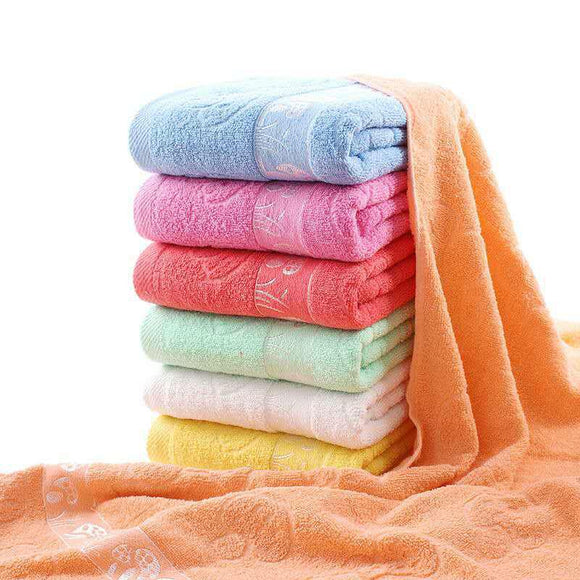 Pure Cotton Plain Jacquard Bath Towel Thickened